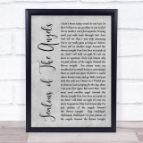 Katherine Jenkins Jealous Of The Angels Rustic Script Grey Song Lyric Print