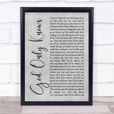 The Beach Boys God Only Knows Rustic Script Grey Song Lyric Quote Print