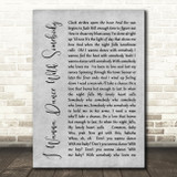 Whitney Houston I Wanna Dance With Somebody Rustic Script Grey Song Lyric Print