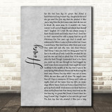 Bobby Goldsboro Honey Rustic Script Grey Song Lyric Quote Print