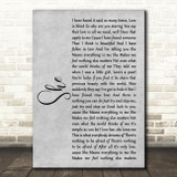 Jen foster She Rustic Script Grey Song Lyric Quote Print