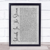 Kenny Rogers & Dolly Parton Islands In The Stream Rustic Script Grey Song Print