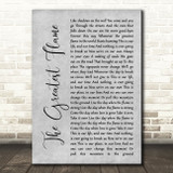 Runrig The Greatest Flame Rustic Script Grey Song Lyric Quote Print