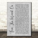 Shania Twain From This Moment On Rustic Script Grey Song Lyric Quote Print