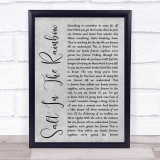 Duran Duran Salt In The Rainbow Rustic Script Grey Song Lyric Quote Print