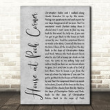Loggins & Messina House at Pooh Corner Rustic Script Grey Song Lyric Quote Print