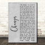 Kelly Osbourne feat. Ozzy Osbourne Changes Rustic Script Grey Song Lyric Print