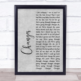 Kelly Osbourne feat. Ozzy Osbourne Changes Rustic Script Grey Song Lyric Print