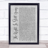 Nicki Minaj The Night Is Still Young Rustic Script Grey Song Lyric Print