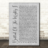 Noel Gallagher's High Flying Birds Ballad Of The Mighty I Script Grey Print