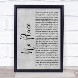 Backstreet Boys No Place Rustic Script Grey Song Lyric Print