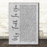 Brantley Gilbert My Faith In You Rustic Script Grey Song Lyric Print