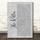 Duran Duran The Reflex Rustic Script Grey Song Lyric Print
