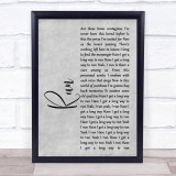Ed Roland Collective Soul Run Rustic Script Grey Song Lyric Print