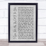 Elton John I Guess That's Why They Call It The Blues Rustic Script Grey Print