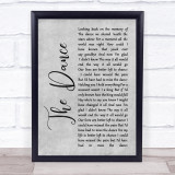 Garth Brooks The Dance Rustic Script Grey Song Lyric Print