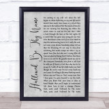 Iron Maiden Hallowed Be Thy Name Rustic Script Grey Song Lyric Print