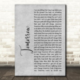 James Tomorrow Rustic Script Grey Song Lyric Print