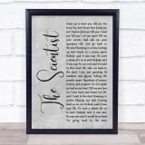 Coldplay The Scientist Rustic Script Grey Song Lyric Quote Print