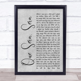 Doris Day Que Sera, Sera Rustic Script Grey Song Lyric Quote Print