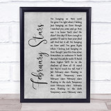 Foo Fighters February Stars Rustic Script Grey Song Lyric Quote Print