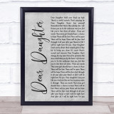 Halestorm Dear Daughter Rustic Script Grey Song Lyric Quote Print