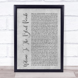 My Chemical Romance Welcome To The Black Parade Rustic Script Grey Song Print