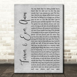 Randy Travis Forever & Ever, Amen Rustic Script Grey Song Lyric Quote Print