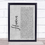The Killers Human Rustic Script Grey Song Lyric Quote Print