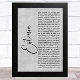 Marillion Estonia Grey Rustic Script Song Lyric Music Art Print
