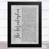 Oasis The Masterplan Grey Rustic Script Song Lyric Music Art Print