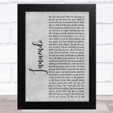 Queen Innuendo Grey Rustic Script Song Lyric Music Art Print