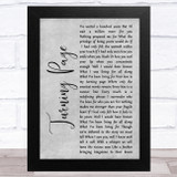 Sleeping At Last Turning Page Grey Rustic Script Song Lyric Music Art Print