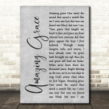 Alan Jackson Amazing Grace Grey Rustic Script Song Lyric Music Art Print