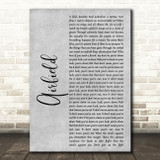 Enter Shikari Airfield Grey Rustic Script Song Lyric Music Art Print