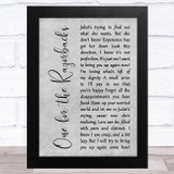 Green Day One for the Razorbacks Grey Rustic Script Song Lyric Music Art Print