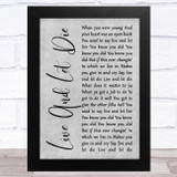 Guns N' Roses Live And Let Die Grey Rustic Script Song Lyric Music Art Print