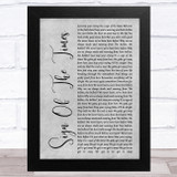 Harry Styles Sign Of The Times Grey Rustic Script Song Lyric Music Art Print