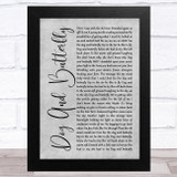 Heart Dog And Butterfly Grey Rustic Script Song Lyric Music Art Print