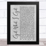 Jason Aldean Got What I Got Grey Rustic Script Song Lyric Music Art Print