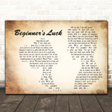 Eels Beginner's Luck Man Lady Couple Song Lyric Print