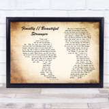Halsey Finally Beautiful Stranger Man Lady Couple Song Lyric Wall Art Print