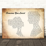 Lewis Capaldi Someone You Loved Man Lady Couple Song Lyric Wall Art Print