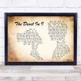 The Devil In I Slipknot Man Lady Couple Song Lyric Wall Art Print