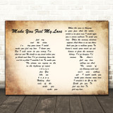 Adele Make You Feel My Love Man Lady Couple Song Lyric Quote Print