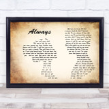 Atlantic Starr Always Man Lady Couple Song Lyric Quote Print