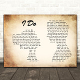 Colbie Caillat I Do Man Lady Couple Song Lyric Quote Print