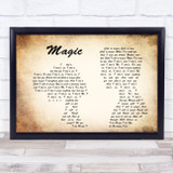 Coldplay Magic Man Lady Couple Song Lyric Quote Print