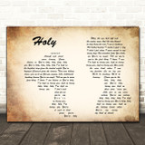 Florida Georgia Line Holy Man Lady Couple Song Lyric Quote Print