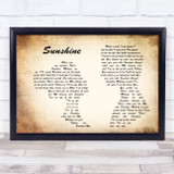 Gabrielle Sunshine Man Lady Couple Song Lyric Quote Print